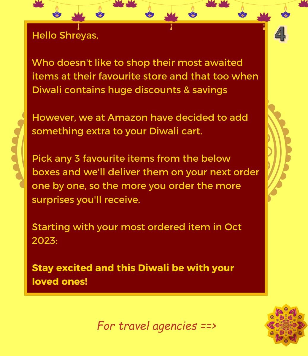 e-commerce email for Diwali season