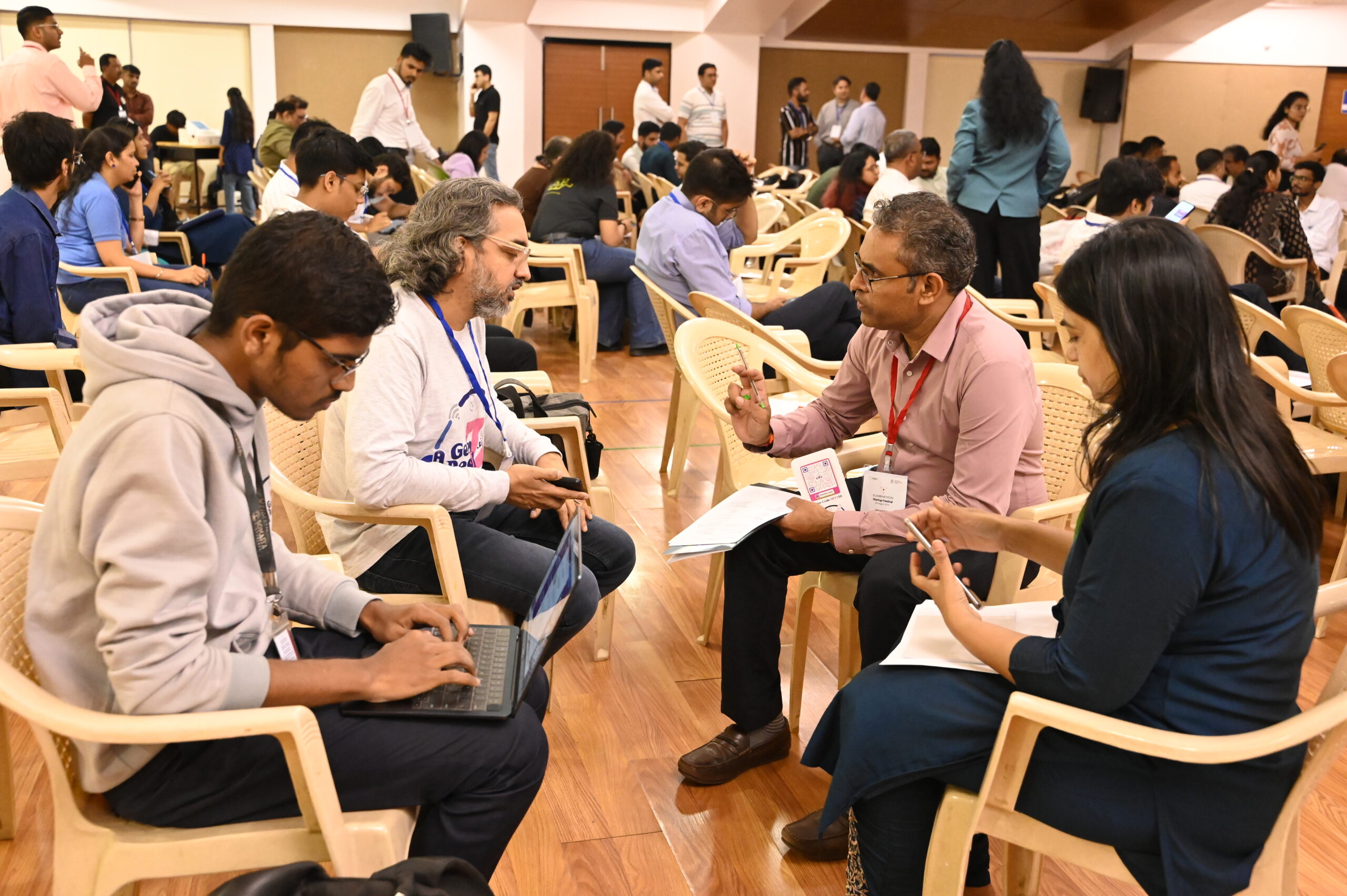 I and Akshay sir taking feedback from Kumbhathon Incubation Judges