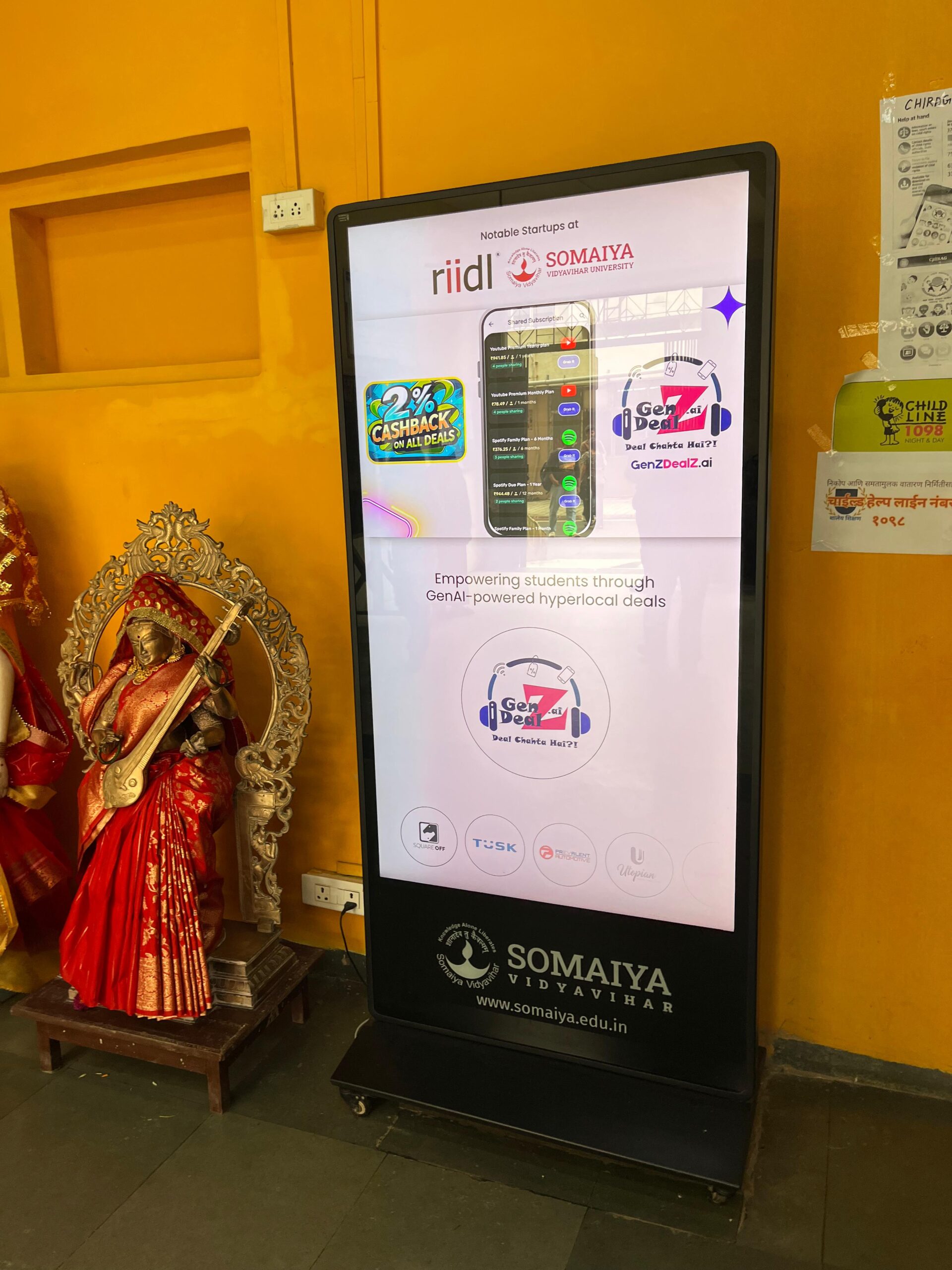 GenZDealZ.ai banner at KJ Somaiya Campus
