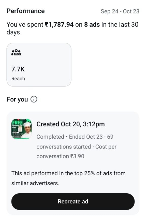 WhatsApp Boost report at IHM Gurukul